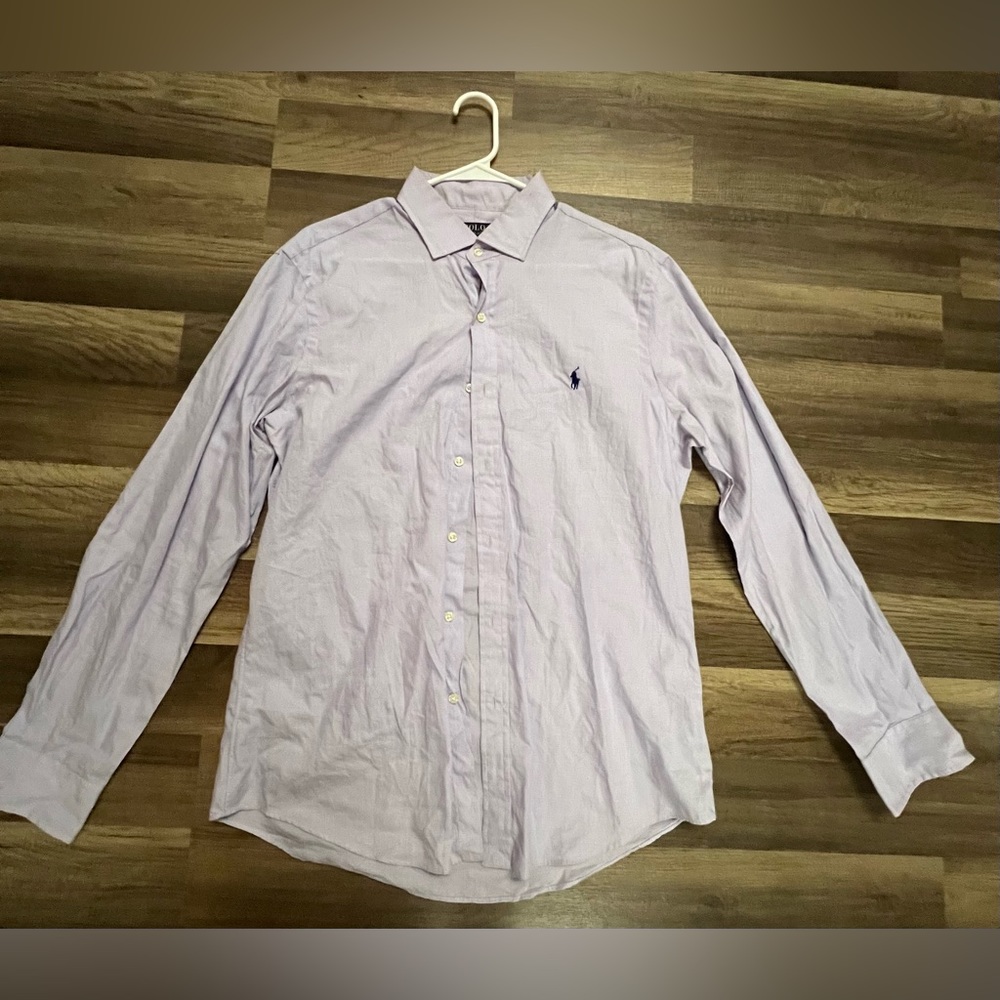 White/Blue Polo Button Down